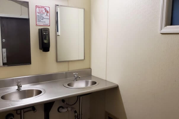 Great Smoky Mountains National Park camping. campground bathroom toilet. smokies travel blog