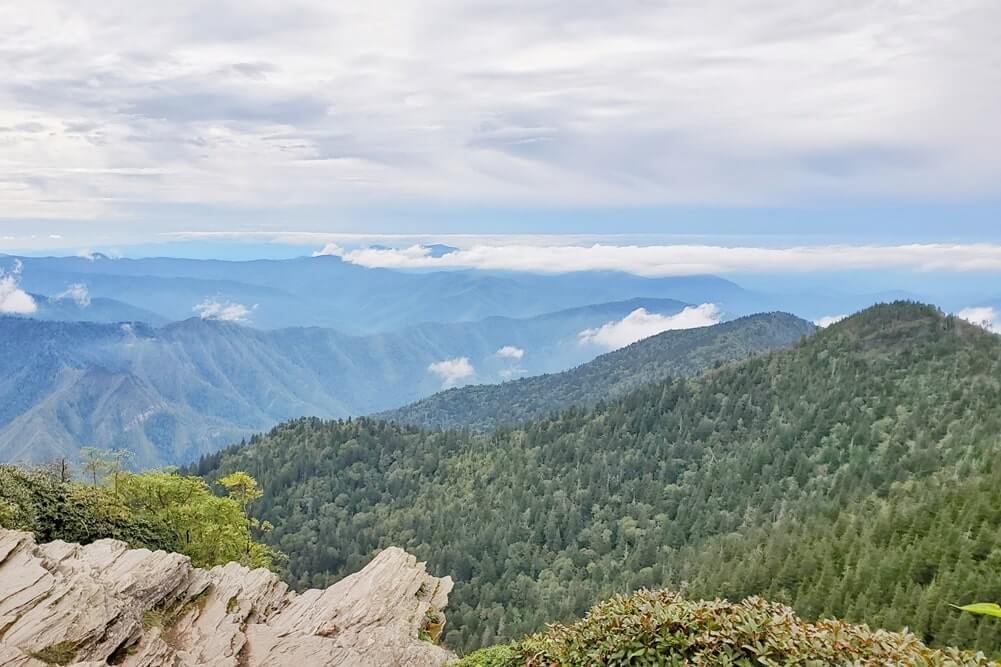 Mt LeConte summit trail: Hike the cliff tops trail. best hikes in smoky mountains with scenic views. smokies travel blog