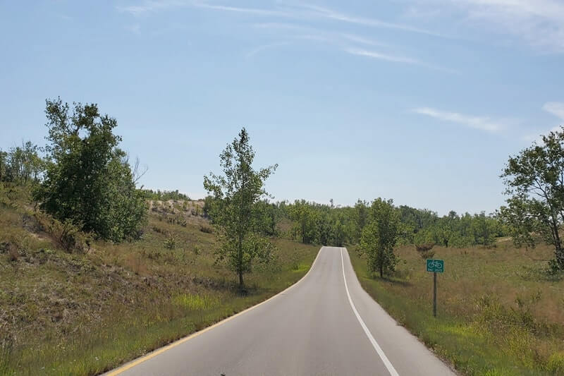 Pierce Stocking Scenic Drive tour, one way road. michigan travel blog