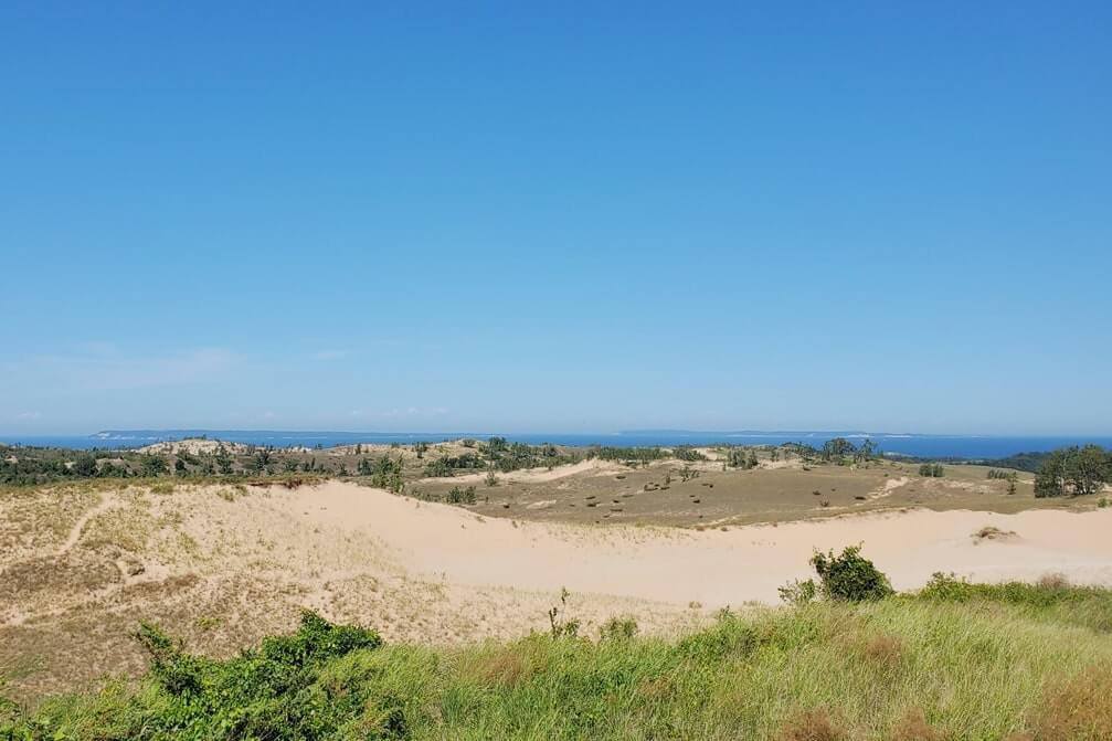 Best stops on Pierce Stocking Scenic Drive: dune overlook. stop #3. michigan travel blog
