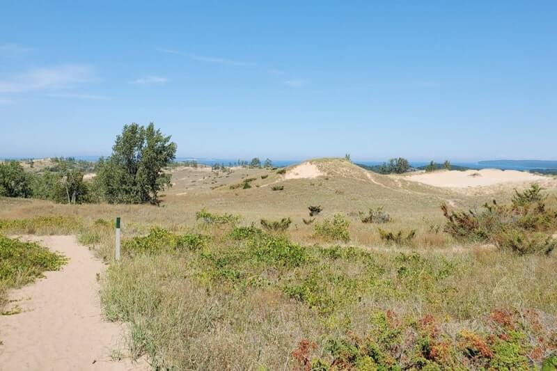 Best stops on Pierce Stocking Scenic Drive: dune overlook on the Cottonwood Trail. stop #4. michigan travel blog