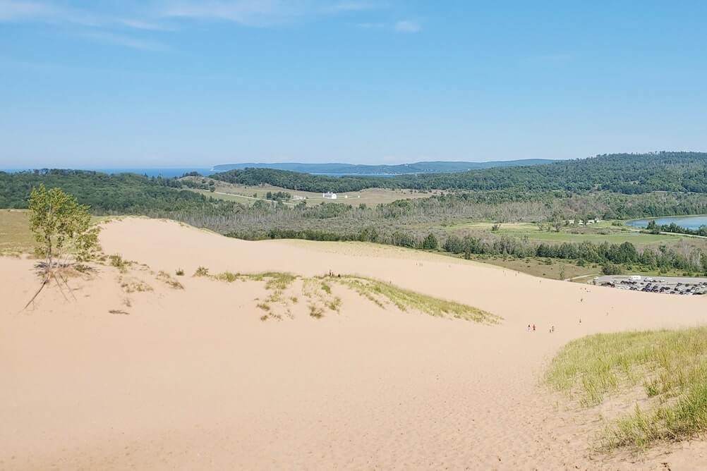 Best stops on Pierce Stocking Scenic Drive: dune overlook on the Cottonwood Trail. stop #4. michigan travel blog