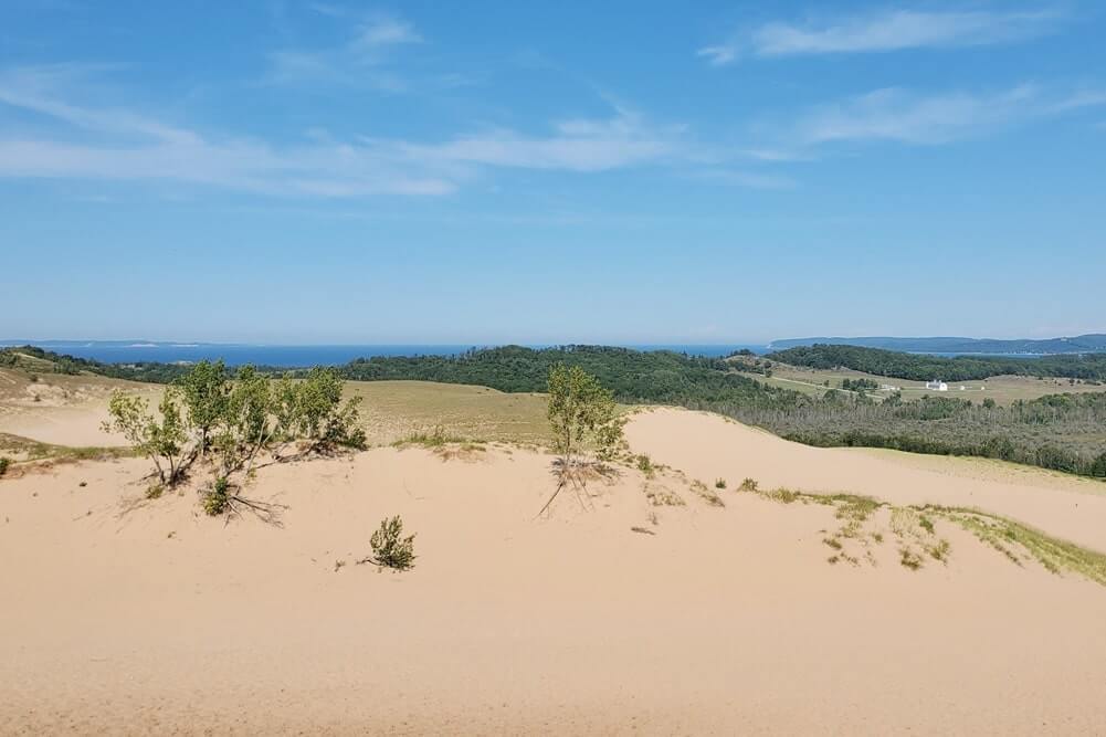 Best stops on Pierce Stocking Scenic Drive: dune overlook on the Cottonwood Trail. stop #4. michigan travel blog