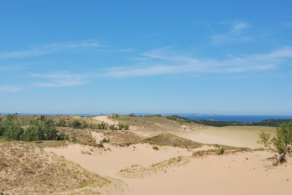 Best stops on Pierce Stocking Scenic Drive: dune overlook on the Cottonwood Trail. stop #4. michigan travel blog