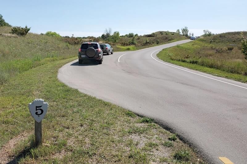 Pierce Stocking Scenic Drive parking near cottonwood trail. stop #5. michigan travel blog