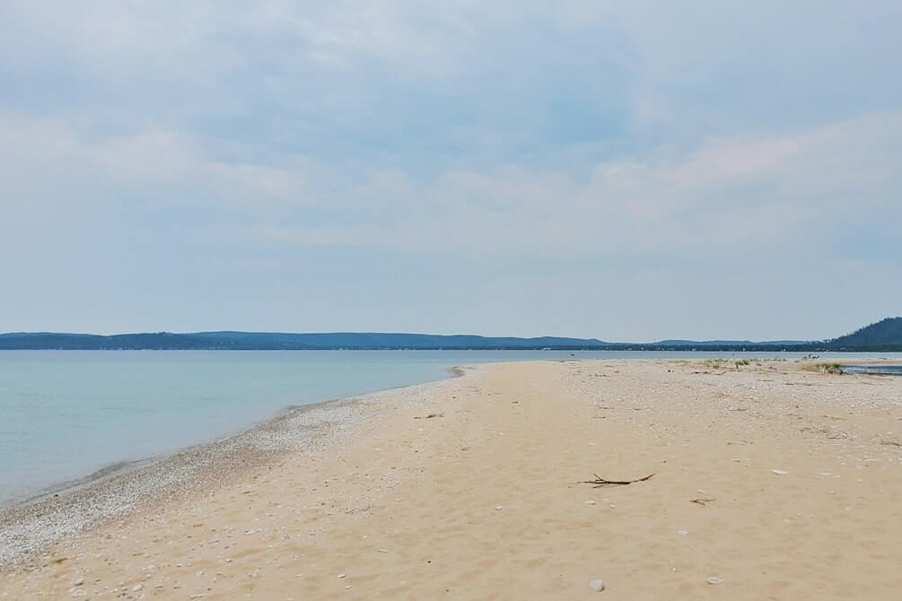 Lake Michigan beach at Sleeping Bear Point, near Sleeping Bear Bay. michigan travel blog