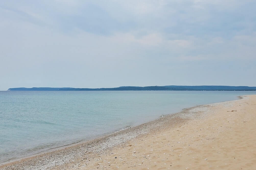 Lake Michigan beach at Sleeping Bear Point, near Sleeping Bear Bay. michigan travel blog