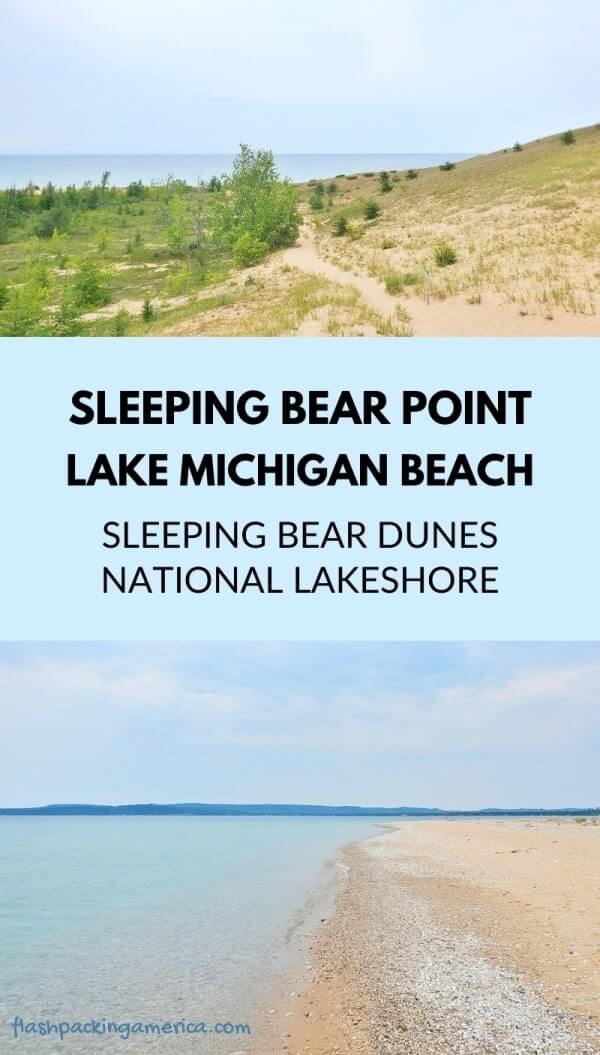 Sleeping Bear Point beach, Lake Michigan at sleeping bear bay. northern michigan travel blog