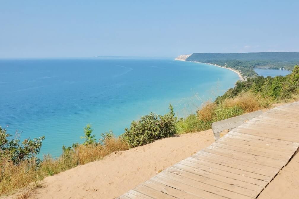 Best Michigan sand dunes. Best things to do in Sleeping Bear Dunes: Empire Bluff Trail. michigan travel blog