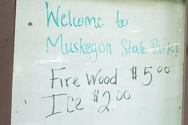 Muskegon State Park mini-cabin and yurts, Lake Michigan campground. michigan travel blog