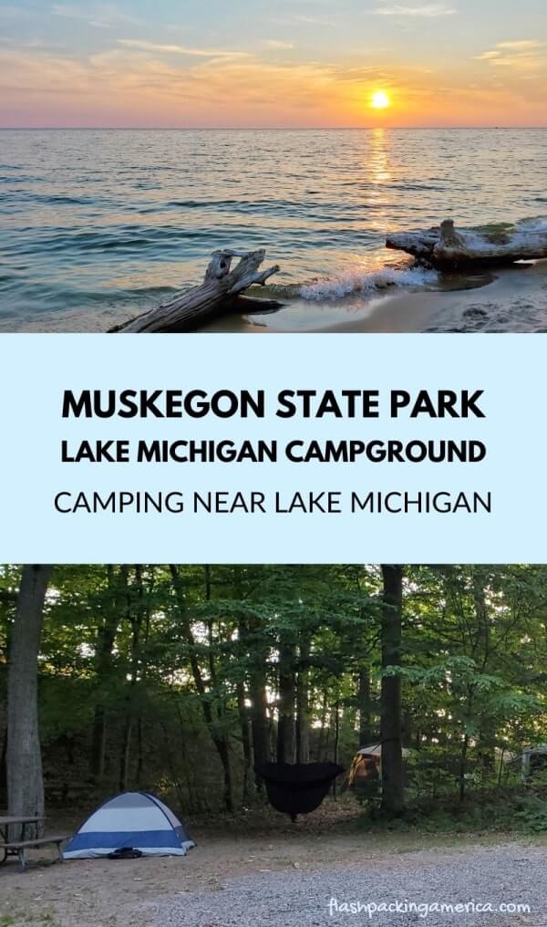 Camping near Lake Michigan. Muskegon State Park camping, Lake Michigan campground. michigan travel blog