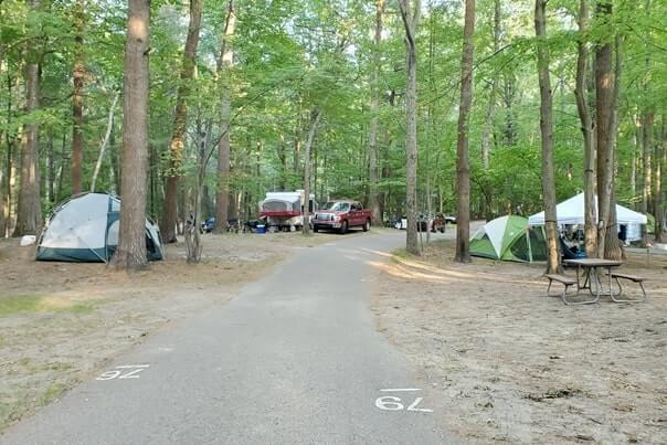 Muskegon State Park camping reservations DNR. Lake Michigan campground. michigan travel blog