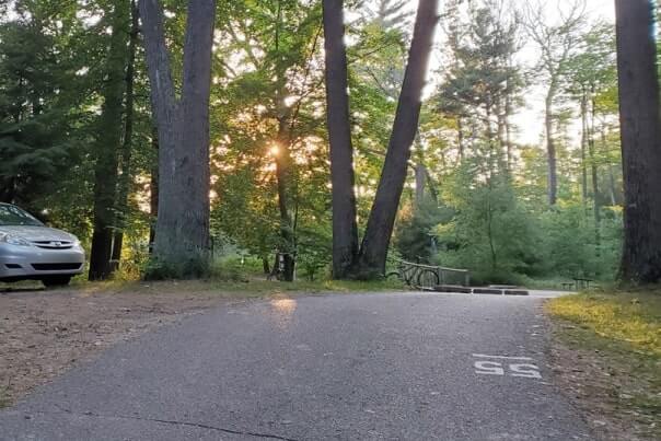 Campsite a-55 picture of Lake Michigan campground, Muskegon State Park camping near overlook. michigan travel blog