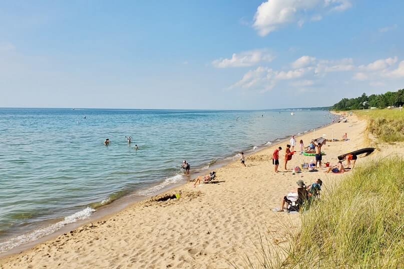 Packard Park beach. south haven, michigan travel blog