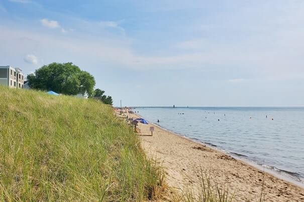 Packard Park beach. south haven, michigan travel blog