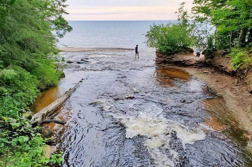 Pictured Rocks camping: Hurricane River Campground. tent camping. RV camping. UP Michigan travel blog