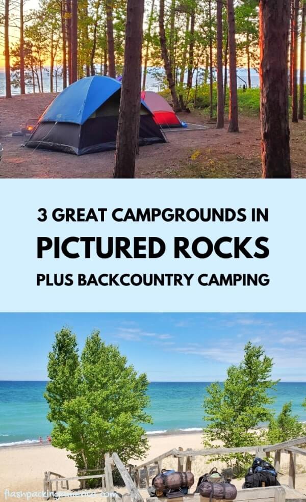 Pictured Rocks National Lakeshore camping. Lake Superior. Upper Peninsula Michigan. UP Michigan travel blog