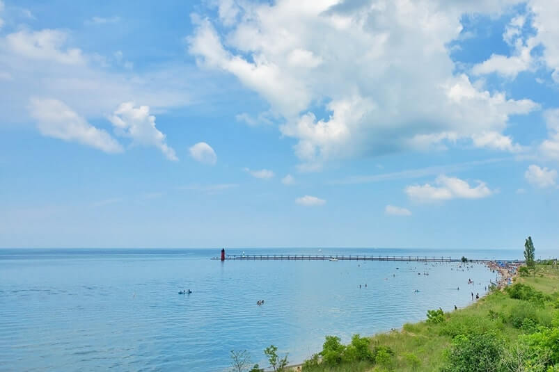 Beach access for South Beach Michigan. How to get there. South Haven beaches. Lake Michigan beaches in south haven MI. michigan travel blog