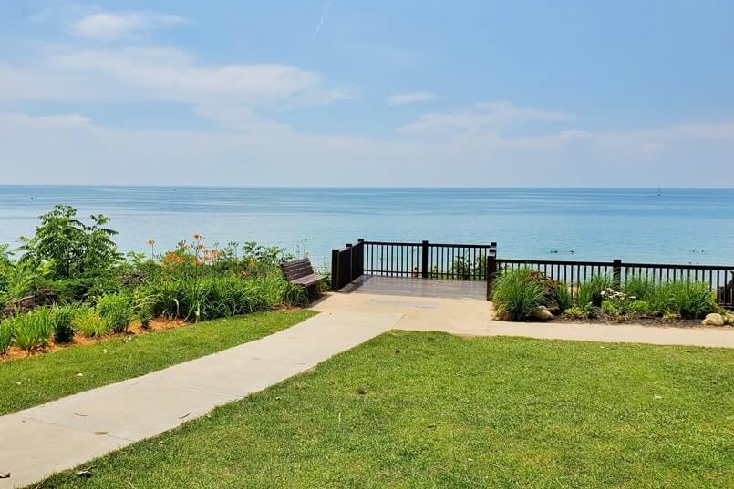 South Beach access from Van Buren Street overlook. south haven, michigan travel blog