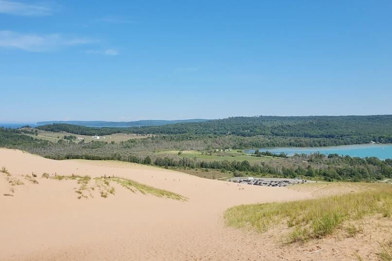 Michigan sand dunes. Things to do in Sleeping Bear Dunes: Cottonwood Trail sand dunes. michigan travel blog