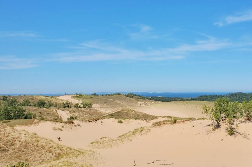 Michigan sand dunes. Things to do in Sleeping Bear Dunes: Cottonwood Trail sand dunes. michigan travel blog