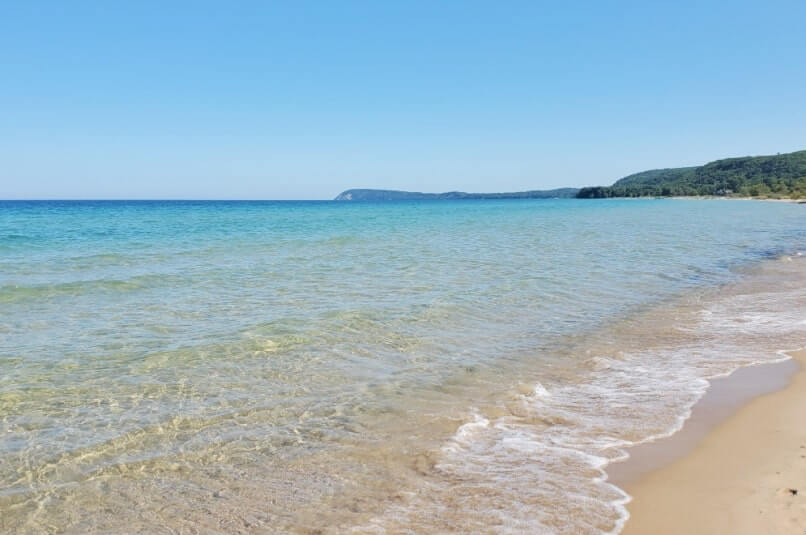 Lake Michigan. Things to do in Sleeping Bear Dunes: good harbor bay beach. michigan travel blog