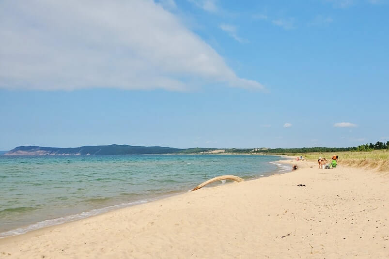 Lake Michigan. Things to do in Sleeping Bear Dunes: peterson beach. michigan travel blog