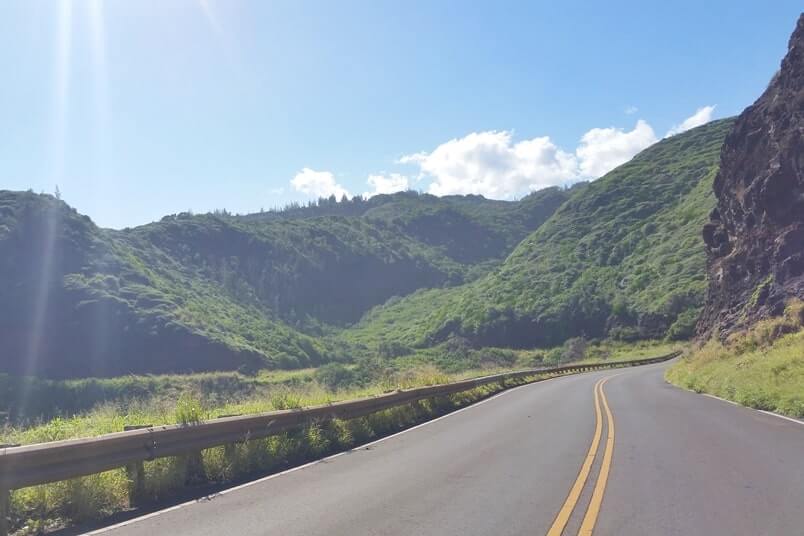 Driving from Nakalele Blowhole parking. maui hawaii travel blog