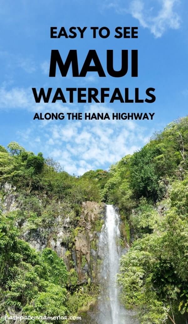 Wailua Falls Maui. Maui waterfalls you can drive to on the Hana Highway. Best Road to Hana stops for swimming waterfalls in Maui. Easy waterfall hike. Hawaii travel blog