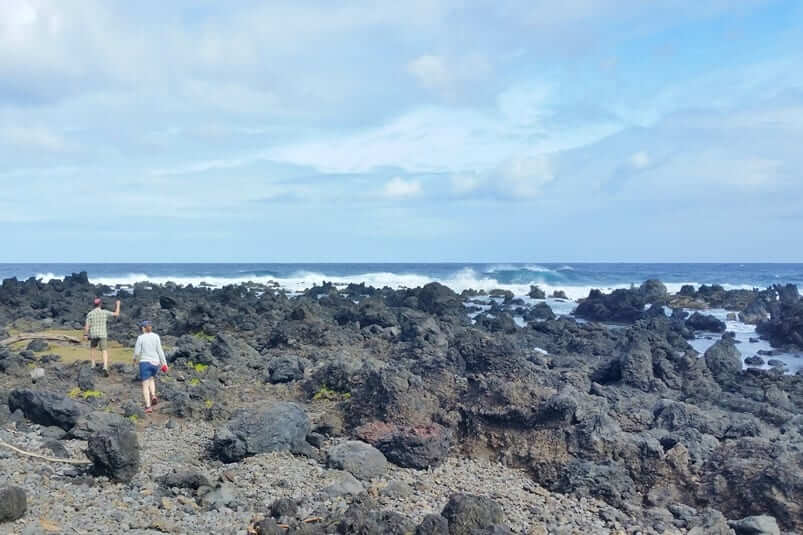 Keanae Lookout viewpoint. Keanae Point trail to coast. maui hawaii travel blog