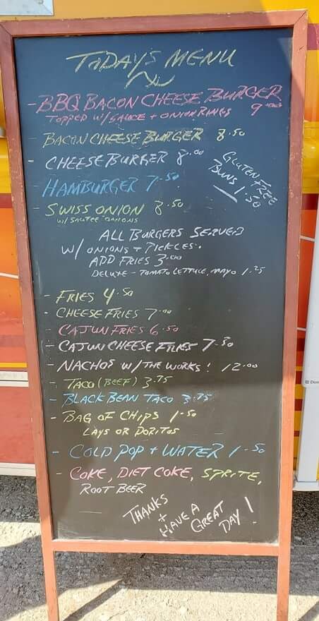 Bayfront Park food truck. grand marais food truck menu. fired u.p. food truck in northern michigan. up michigan travel blog