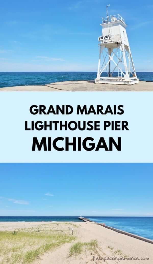 Things to do in Grand Marais MI. Grand Marais lighthouse. Grand Sable dunes. grand marais harbor of refuge outer lighthouse. lake superior lighthouses in michigan. Grand Marais MI. up michigan travel blog