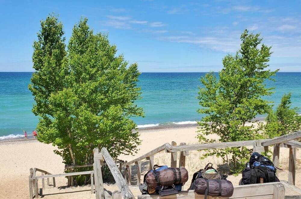 Best hikes in Pictured Rocks National Lakeshore: North Country Trail. backpacking pictured rocks. backpacking north country trail in michigan. lake superior. upper peninsula. up michigan travel blog