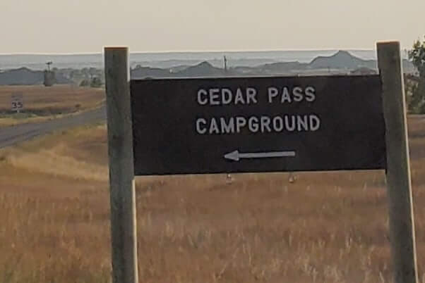 getting to Cedar Pass campground. camping in Badlands National Park. sd travel blog