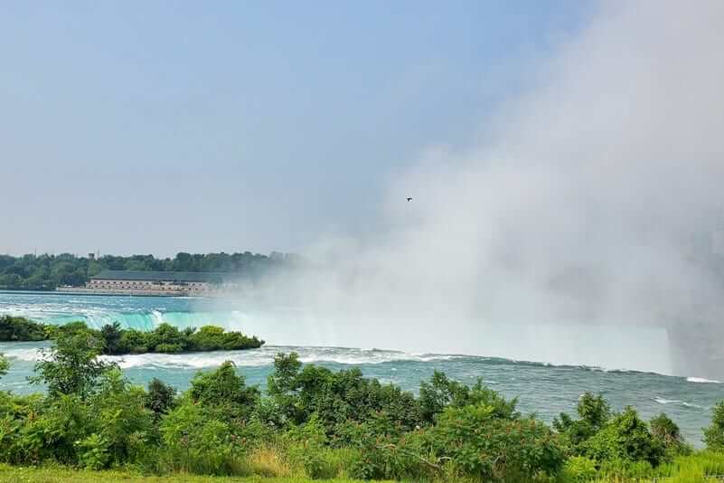 Terrapin Point. Mist of Horseshoe Falls. Niagara Falls NY. new york travel blog