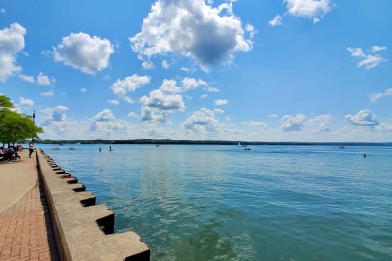 Canandaigua Lake. Things to do in Canandaigua NY: walk along Canandaigua city pier. finger lakes new york travel blog