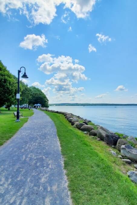Canandaigua Lake trail. walking, running, biking. Things to do in Canandaigua NY: kershaw park. finger lakes new york travel blog