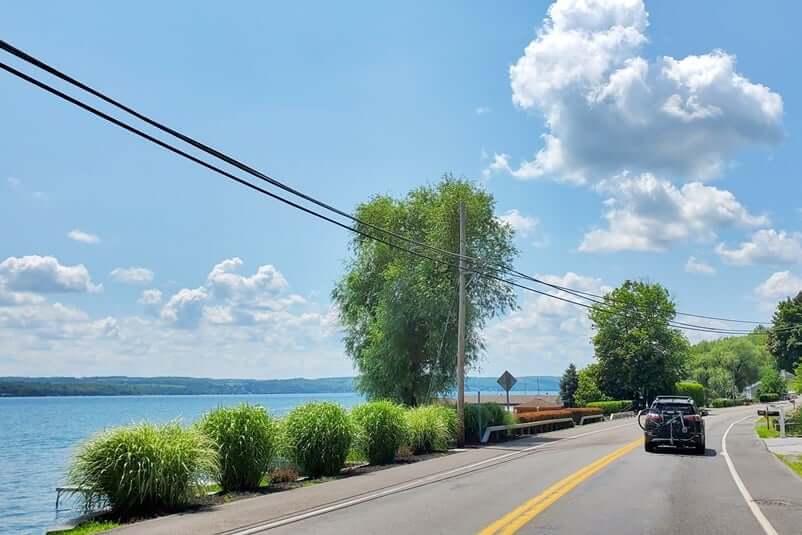 Canandaigua Lake drive: west lake drive. Things to do in Canandaigua NY: kershaw park. finger lakes new york travel blog