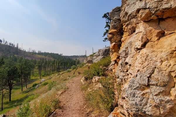 Hiking the Canyons Trail from natural entrance of Jewel Cave. south dakota travel blog
