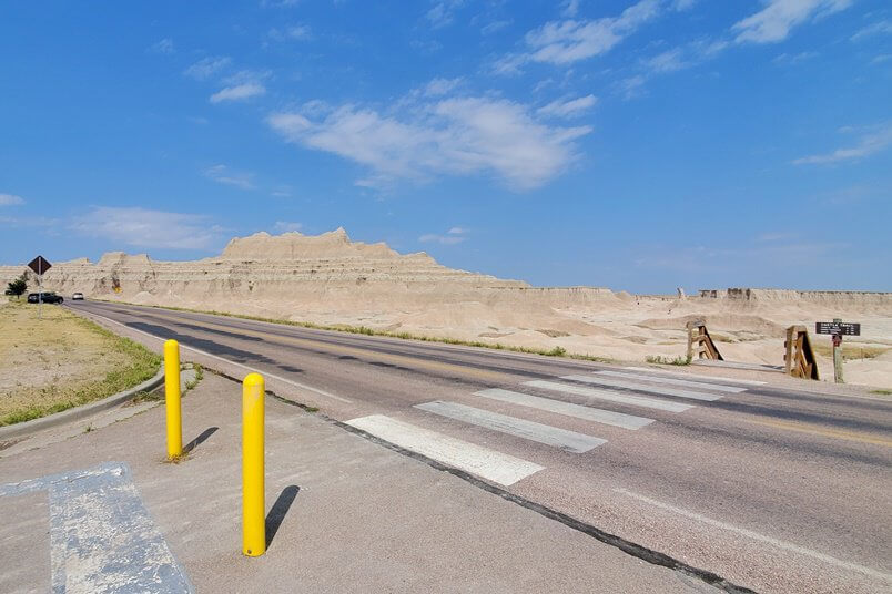 Castle Trail from fossil exhibit parking. How to hike Castle Trail. Where to start from fossil exhibit trail. badlands national park. south dakota travel blog