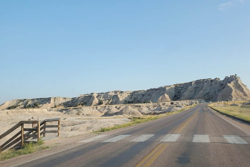 Castle Trail from fossil exhibit parking. How to hike Castle Trail. Where to start from fossil exhibit trail. badlands national park. south dakota travel blog