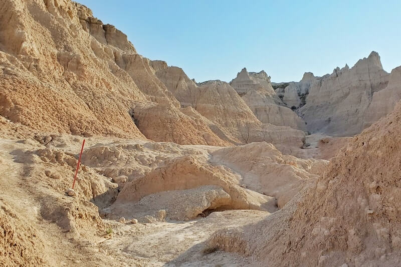 how much time for hiking the castle trail from door trail, window trail, notch trail parking lot. badlands national park. south dakota travel blog