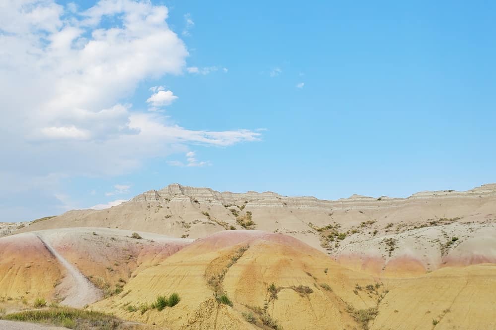getting to yellow mounds overlook. sd travel blog