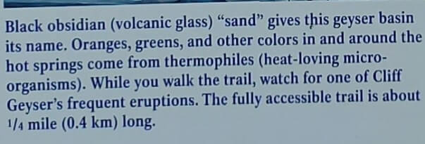 Black Sand Basin trail guide. yellowstone wyoming travel blog