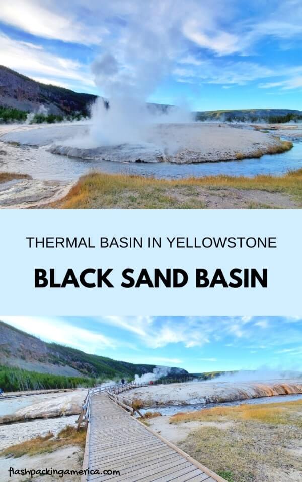Black Sand Basin trail in yellowstone national park. wyoming travel blog