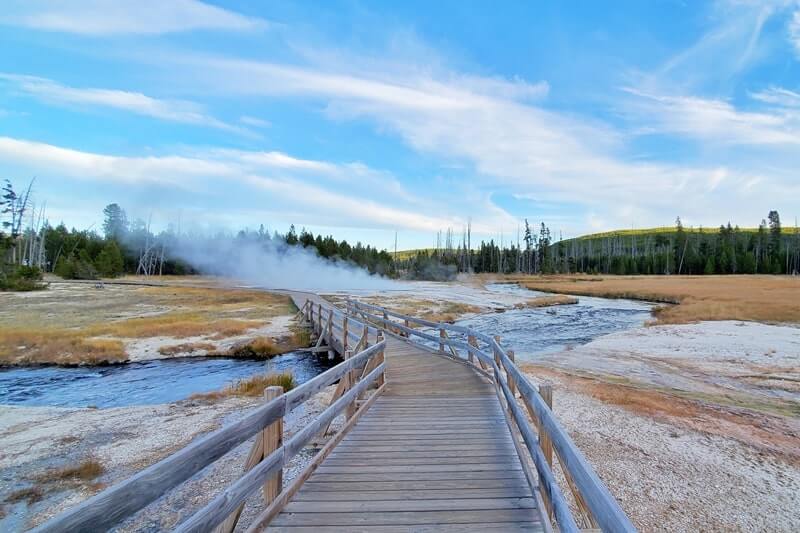 Black Sand Basin Trail in Yellowstone National Park. wyoming travel blog