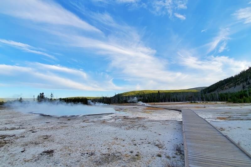 Black Sand Basin Trail in Yellowstone National Park. wyoming travel blog