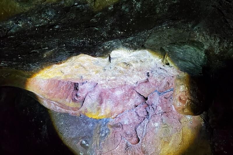 cave formations in boy scout cave lava tube. craters of the moon. idaho travel blog