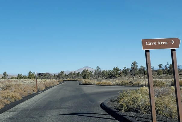 Driving to Boy Scout Cave. craters of the moon. idaho travel blog