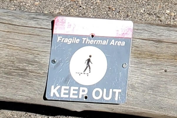 Firehole Spring thermal area in Yellowstone National Park. Hot springs in Yellowstone. wyoming travel blog